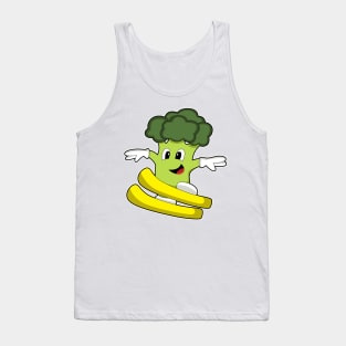 Broccoli as Skier with Ski Tank Top